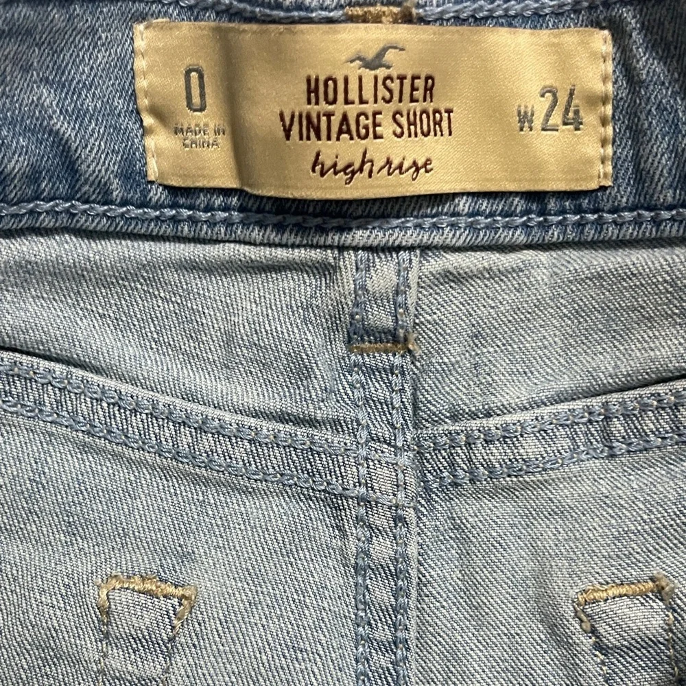 Hollister Womens Shorts Size 0 Blue High Rise Vintage Short Stars Cut Offs Denim